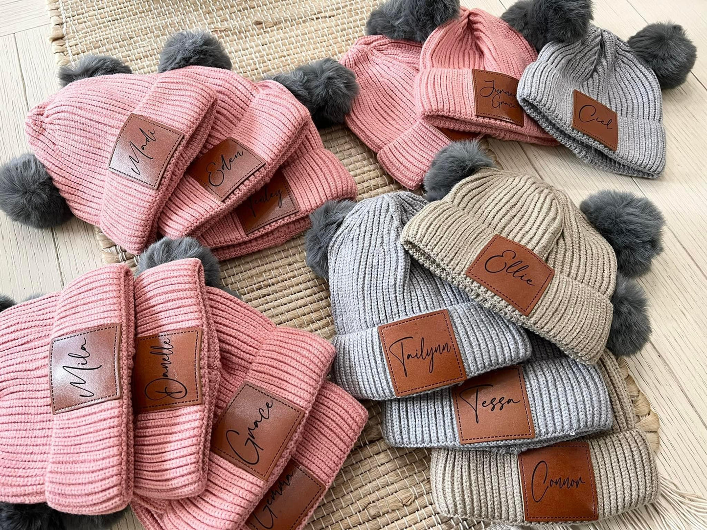 Dual Pom Infant/Toddler Customized Beanie