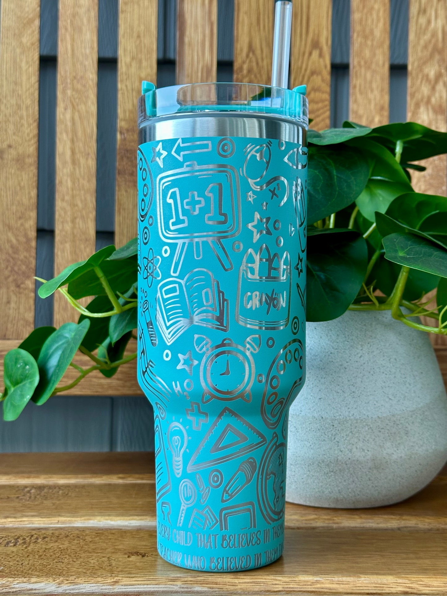 Engraved 40oz Tumbler: Teacher
