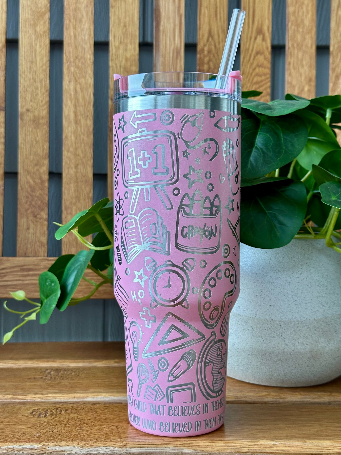 Engraved 40oz Tumbler: Teacher