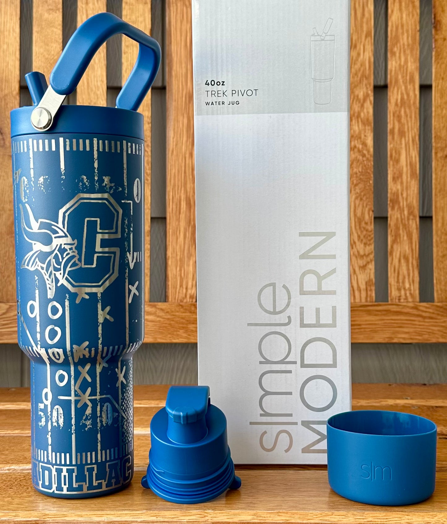Simple Modern with Interchangeable Lid Options: Cadillac Football Tumblers