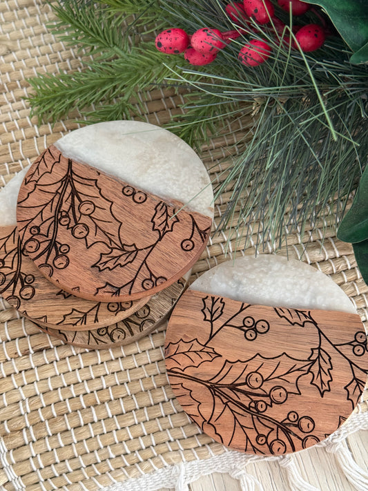 Wood and Resin Coasters