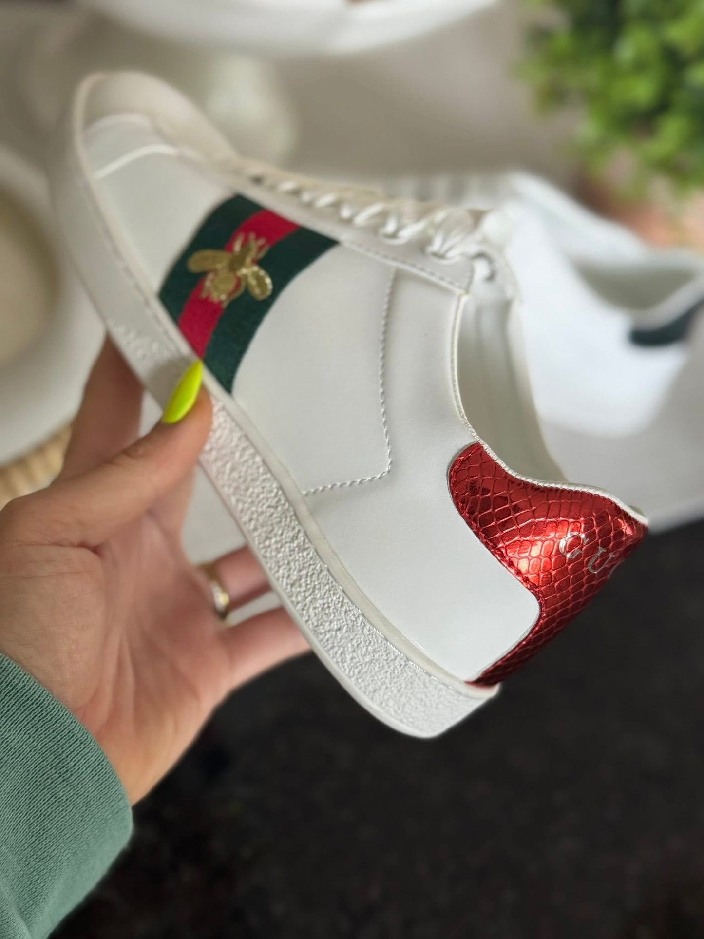 Red/Green Stripe Shoes
