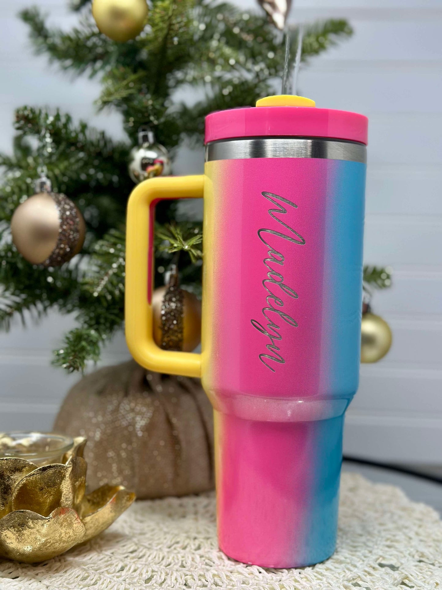 CLEAR OUT: Engraved Tumblers with Gold