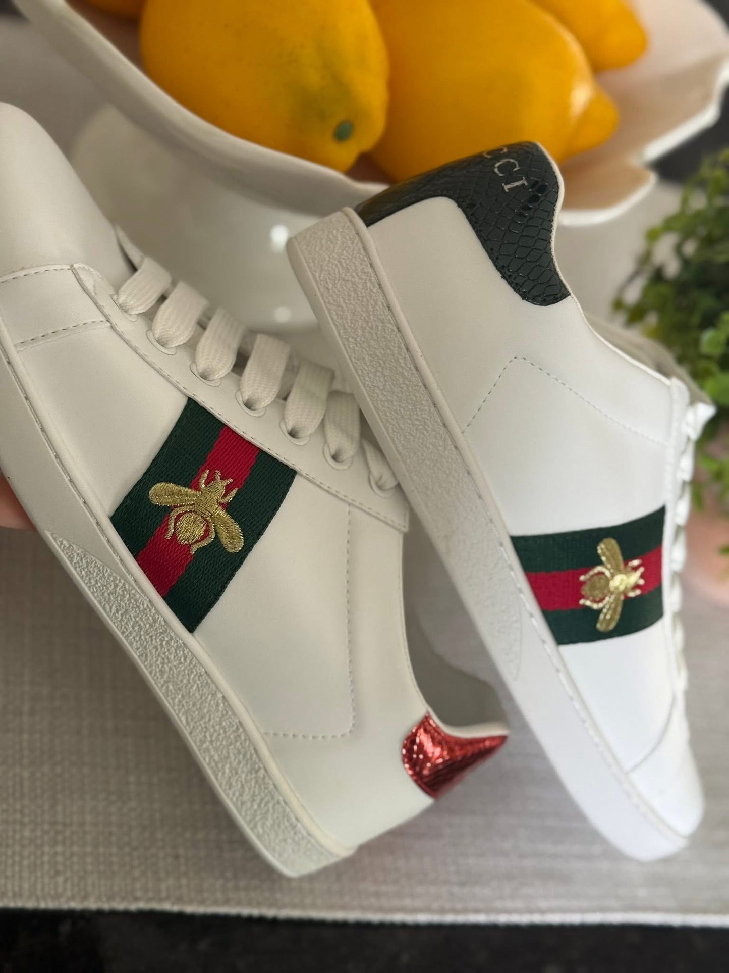 Red/Green Stripe Shoes