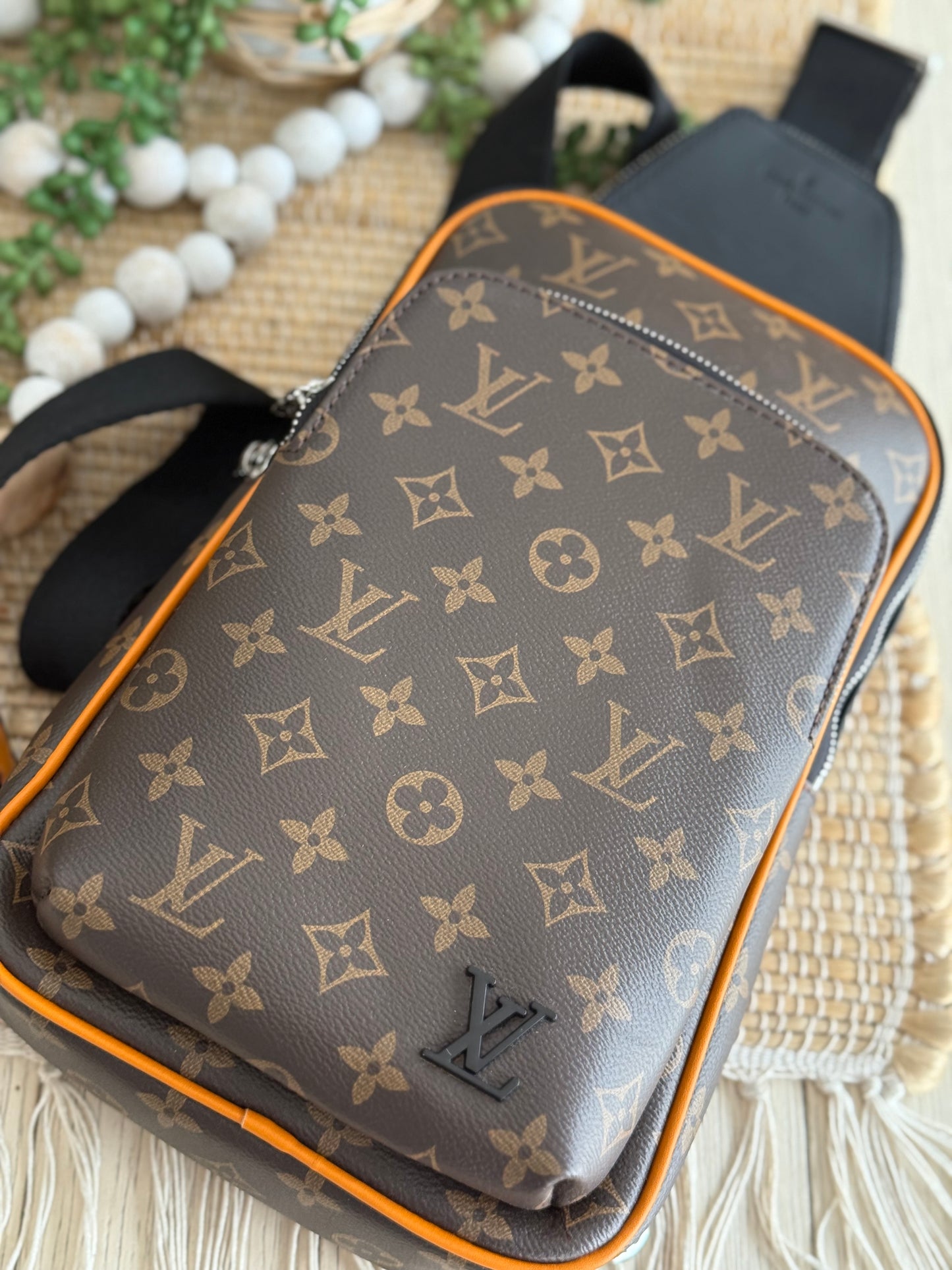 Cross Body Unisex Sling Bag w Matching Wallet
