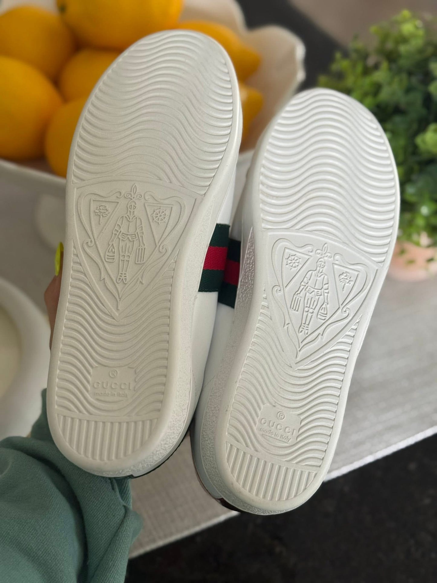 Red/Green Stripe Shoes